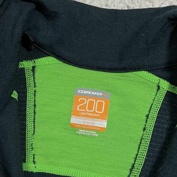 Icebreaker GT Merino 1/4 Zip Pullover Men S 200 Merino Wool L Base Layer Outdoor - Picture 3 of 16